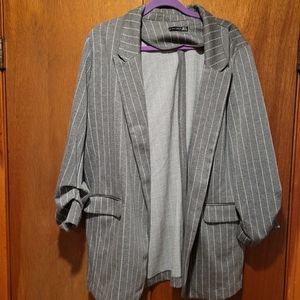 Grey striped blazer